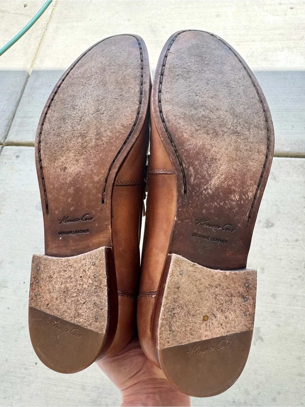 Kenneth Cole “Plug Of War”  Brown Leather Penny Loafers